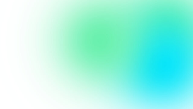 Blurred Mint Color and Cyan Gradient Fade on Transparent Background