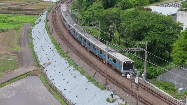 train passing through the railway