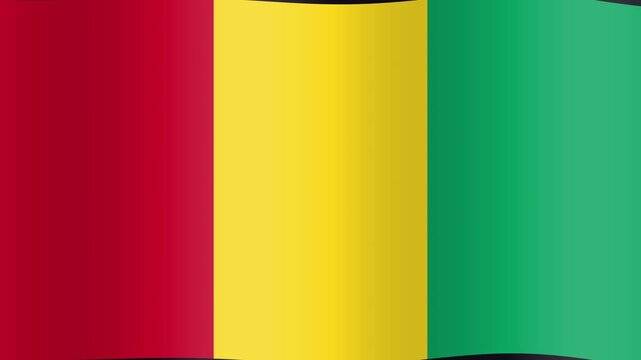 Guinea flag animation with a domino effect