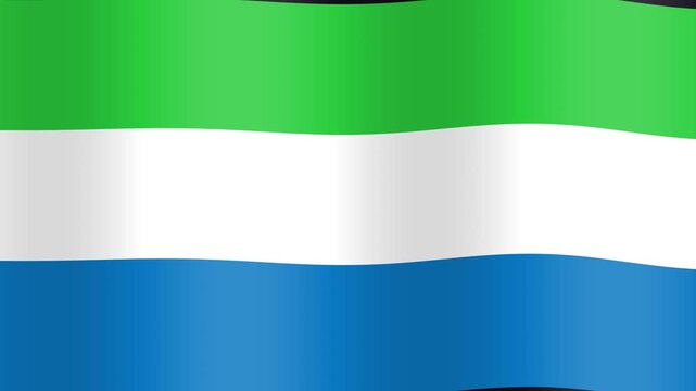 Sierra Leone flag animation with a stairs effect