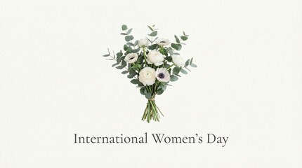 Small floral bouquet on light background, gentle spring mood.