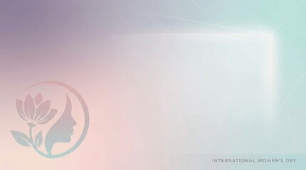 Calm pastel sky gradient background suitable for women&rsquo;s celebration design.