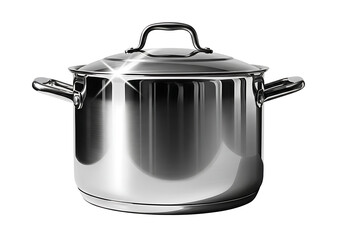 Stainless Steel Pot with Lid and Handles.