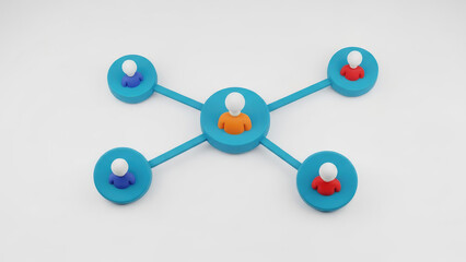 Conceptual Network of People and Connections.