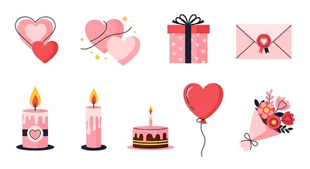 Valentines day vector elements