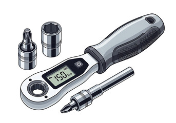 Digital Torque Wrench Tool with Bits.