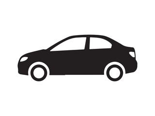 Naklejka premium Minimalist Car Silhouette Icon Design