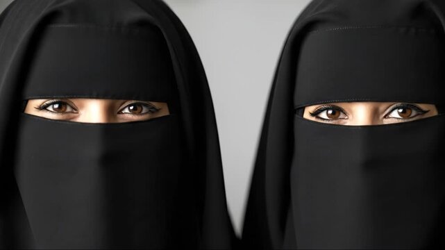 Women in traditional hijabs showcasing middle eastern cultural diversity and expression