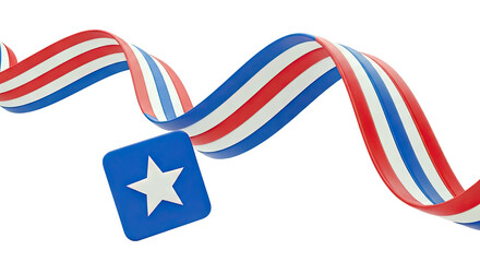 Abstract Ribbon with Star Symbol