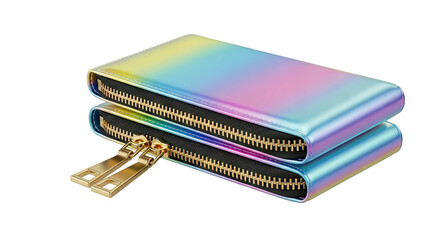 Iridescent Zippered Wallets