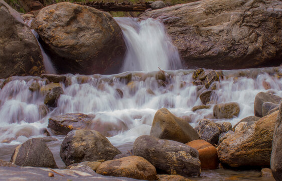 Waterfall in Tosh Village in Himachal Pradesh,