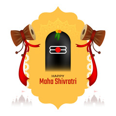 Happy Maha Shivratri Indian festival greeting card design