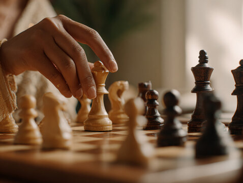 Chess board game strategy competition planning intelligence thinking business concept
