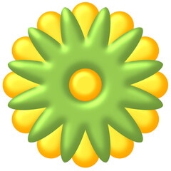 abstract yellow flower