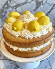 Delicious gluten free lemon cake topped with creamy coconut milk frosting recipe