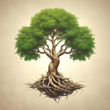 ree growing from a recycled symbol, environmental protection and sustainability concept