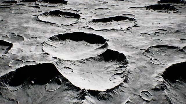 Moon's Rugged Terrain Features Numerous Impact Craters
