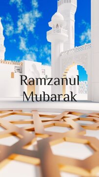 Ramadan Blessings White & Gold Reveal - Vertical