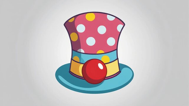 Animated Magic Hat Collection on Grey Background with Pop Up Animation