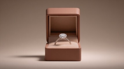 Luxury Diamond Engagement Ring in Open Velvet Jewelry Box Close Up