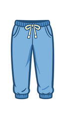 full color flat icon comfortable lounge pants elastic waist home wear