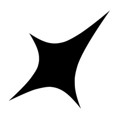 Vector Black Sparkling Star