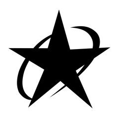 Vector Black Sparkling Star