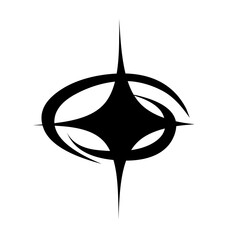 Vector Black Sparkling Star