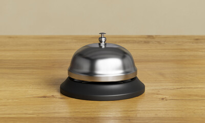 레트로 실버 테이블 서비스 벨 Retro Silver Table Service Bell