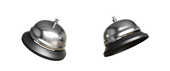 레트로 실버 테이블 서비스 벨 Retro Silver Table Service Bell