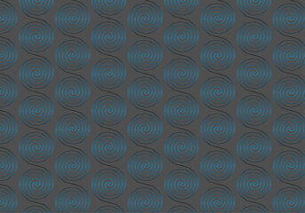 Charcoal Teal Polka Spiral Seamless Pattern for Fabric, Wrapping Paper & Wallpaper