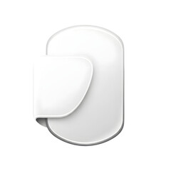 Obraz premium Blank white rounded sticker or label for text