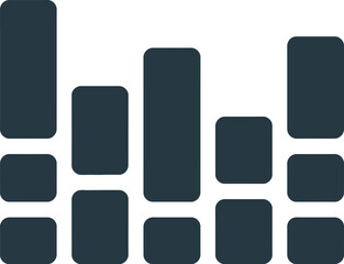 Audio Equalizer Bars Vector Graphic for Music and Sound Technology