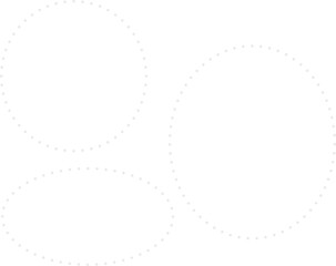 グレーの点線で描かれた、楕円形のフレームセット