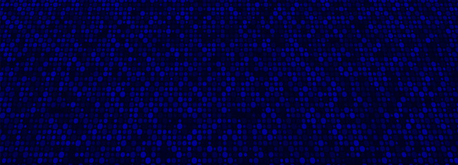 High speed dot moving technology concept. stripes halftone with blue light. speed movement pattern and motion blur over dark blue background. Vector Illustration.