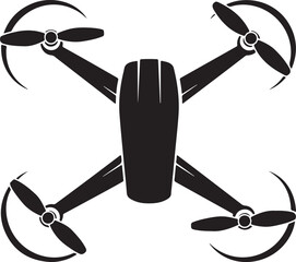 Quadcopter Drone Silhouette Icon &ndash; Black UAV Aerial Technology Vector
Flying Drone Top View Silhouette &ndash; Modern Quadcopter Logo Design
Aerial Drone Silhouette Illustration &ndash; Clean Black UAV Symbol