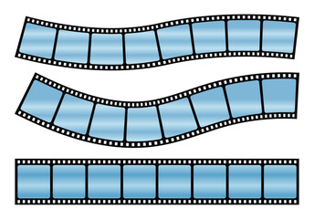 Fototapeta premium Film strip, long grunge filmstrip, old vintage movie reel frames. Retro 35mm Camera Negative Frame for Movie, Photo and Video Editing.