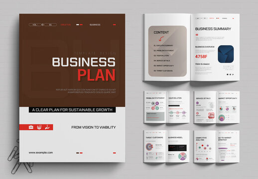 Business Plan Book Design for Company Strategy