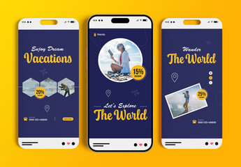 Explore The World Adventure Travel Vacation Story Template Design