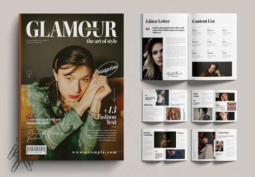 Glamour Fashion Magazine Template