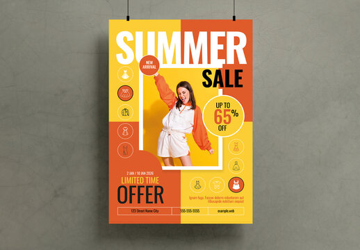 Fashion Summer Sale Poster Template