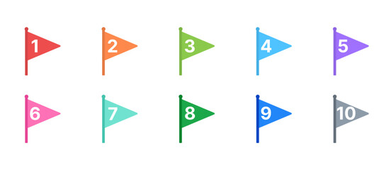 Place Medals with Rainbow Ribbons. Vector Illustration for Sports Awards, Quizzes, and Education Apps