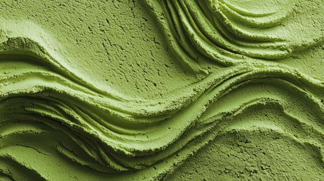flowing green matcha powder texture dynamic natural background food health