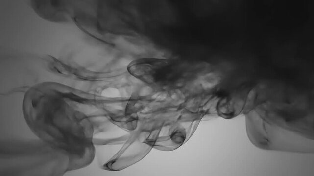 Black Smoke Clouds Moving in Air.