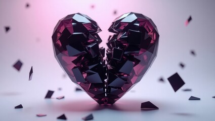 Broken heart diamond