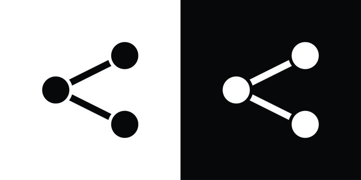 Share Button icon sheet black and white