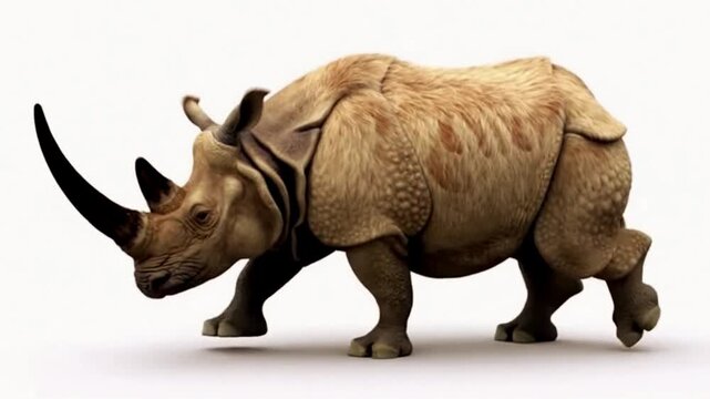 Wooly rhino moving a little