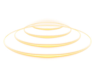 Obraz premium Line, light, gold, circle, ring, glitter gold effect background, glare and neon magic in PNG format, perfect overlay for transparent PNG images, adding the elegance of lines, light and gold png