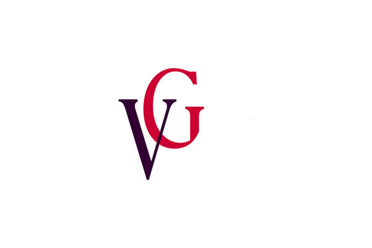 VG Letter Logo Red Black Modern Monogram Style