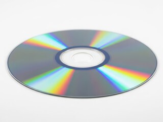 Blank C D with rainbow reflection disc optical